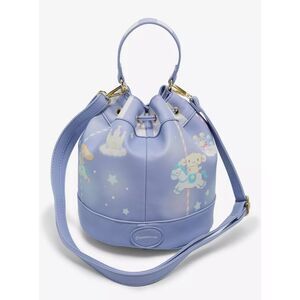 Sanrio Cinnamoroll Carousel Pastel Lavender Drawstring Bucket Crossbody Bag